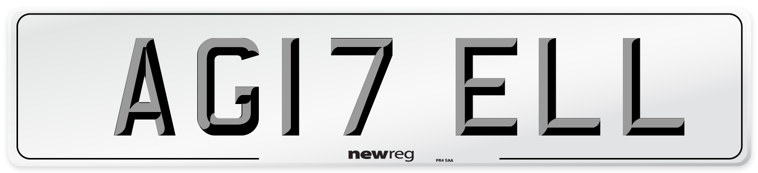 AG17 ELL Number Plate from New Reg